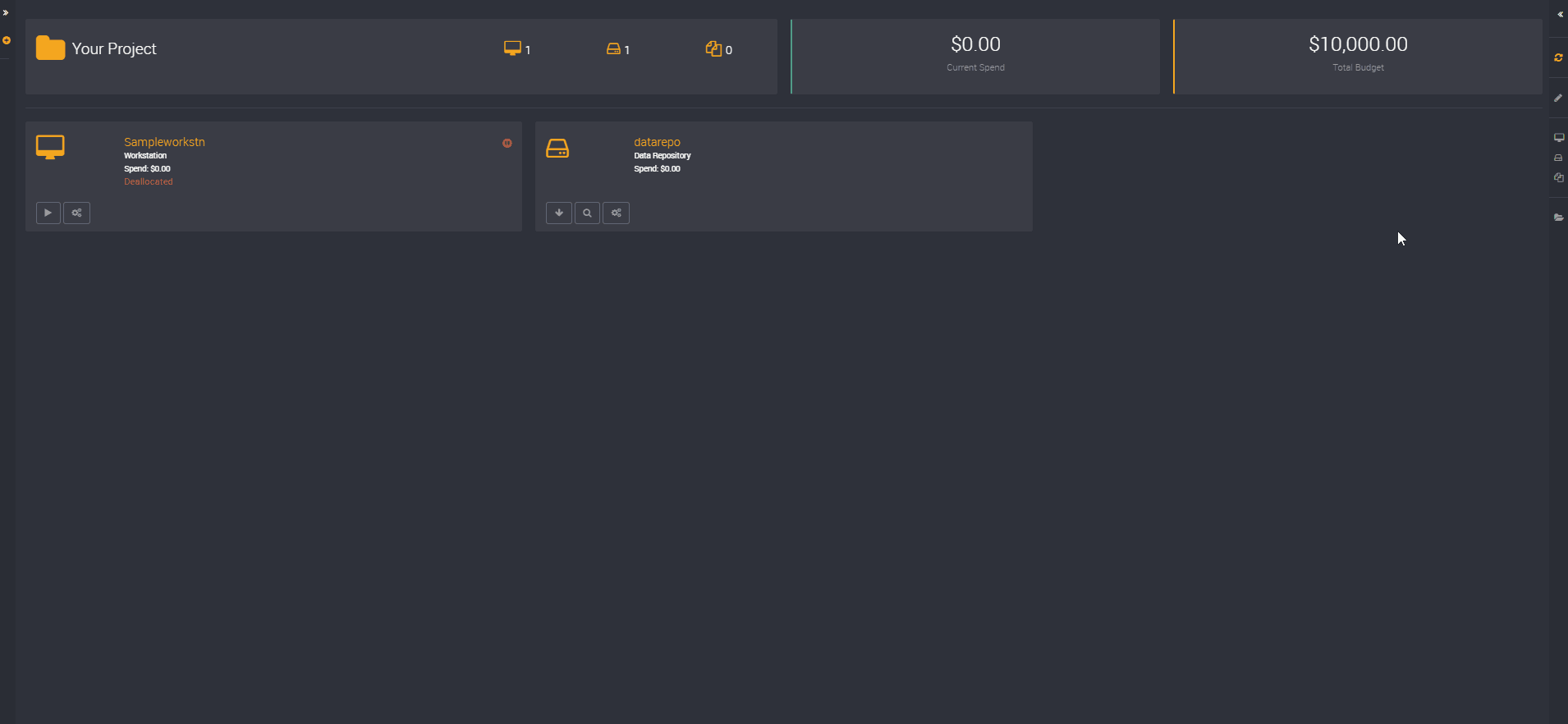 A gif showing how Workstation Templates works in Loome Assist