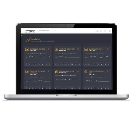 Having access to
                all analytics assets in one place with Loome Publish, laptop
                screen